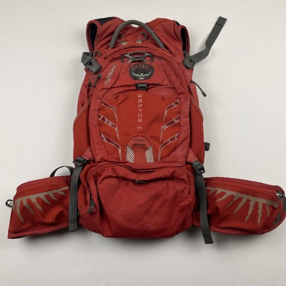 Osprey Hydraulics Raptor 14 Backpack Adults Hiking Camping Red *No Bladder* - Picture 1 of 16